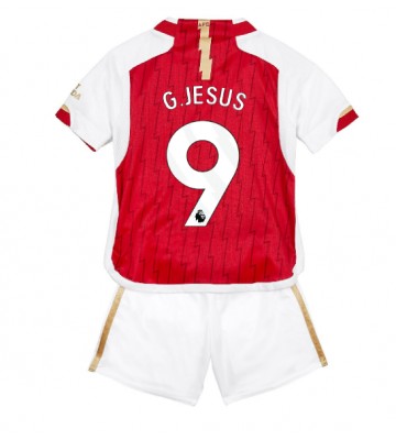 Arsenal Gabriel Jesus #9 Hjemmebanesæt Børn 2023-24 Kort ærmer (+ korte bukser)